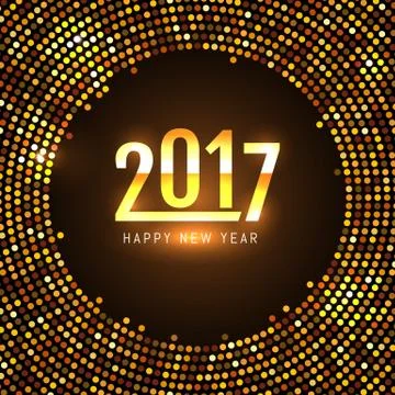 Happy New Year 2017 . Vector illustration. EPS 10 Stock Illustration