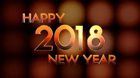 HAPPY NEW YEAR 2018 Animation Background Stock Footage 80450474