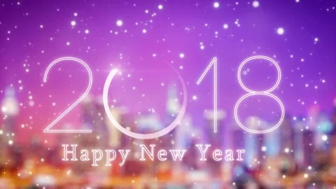 Happy New Year 2018 Background Stock Footage 83072178