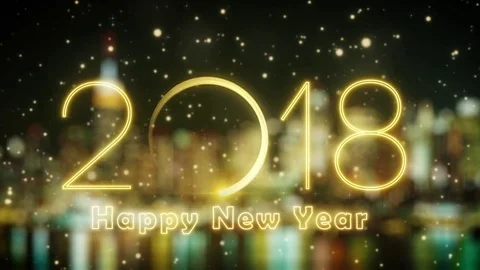 Happy New Year 2018 Background Stock Footage 83075134