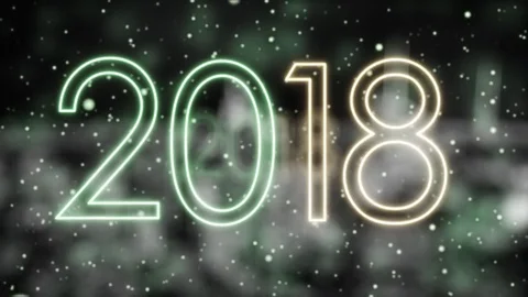 Happy New Year 2018 Background 4K Stock Footage 83231136