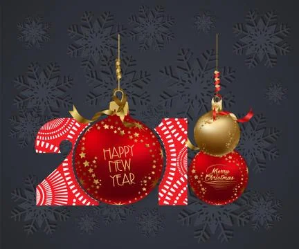 Happy New Year 2018 background Stock Illustration