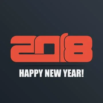 Happy New Year 2018 creative background Illustrazione stock