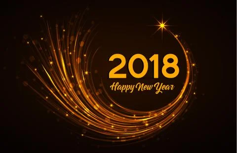 Happy New Year 2018 Stock Illustration