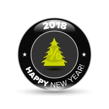 Happy new year 2018 Stock Illustration