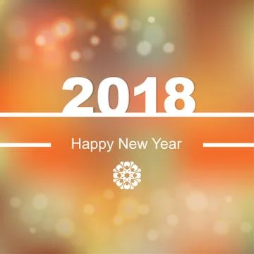 Happy New Year 2018 Stock Illustration