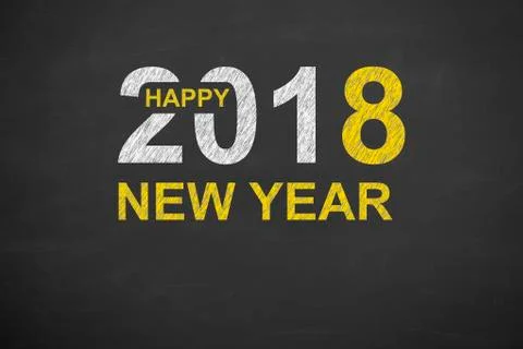 Happy New Year 2018 Stock Illustration