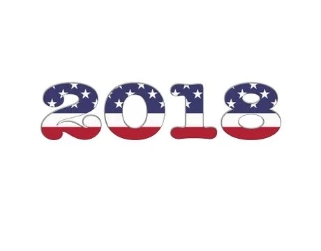 Happy New Year 2018. Stock Illustration