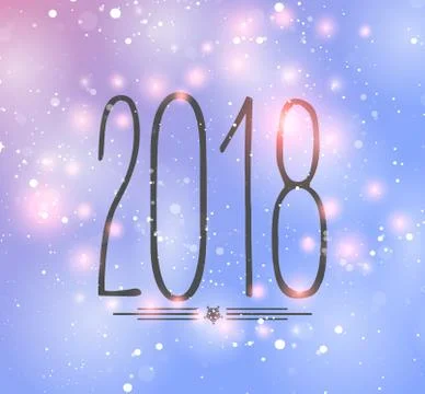 Happy New Year 2018 Stock Illustration