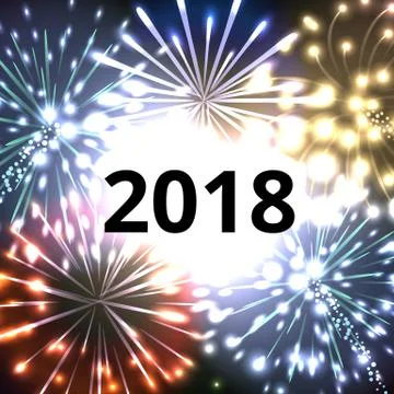 Happy New Year 2018 Stock Illustration