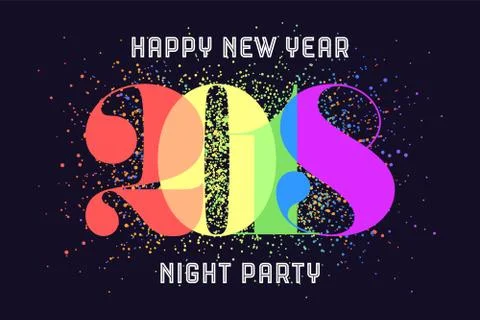 Happy New Year 2018 Stock Illustration