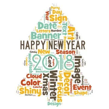 Happy New Year 2018 Stock Photos