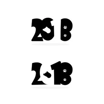 Happy new year 2018 Text Design with head and footprint of dog symbol.Happy n Stock Illustration