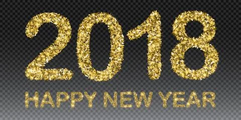 Happy New Year 2018. Vector New Year background Stock Illustration