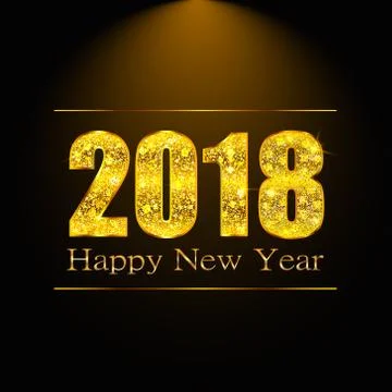 Happy New Year 2018. Vector background Stock Illustration