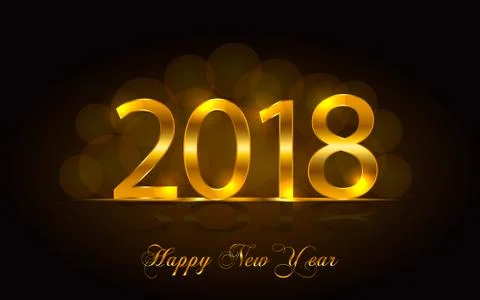 Happy New Year 2018. Vector background Stock Illustration