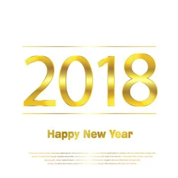 Happy New Year 2018. Vector background Stock Illustration