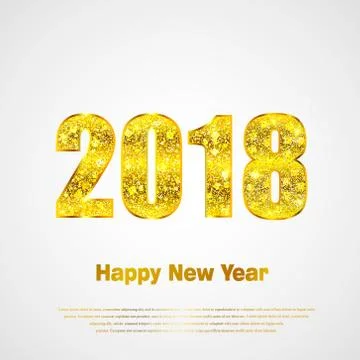 Happy New Year 2018. Vector background Stock Illustration