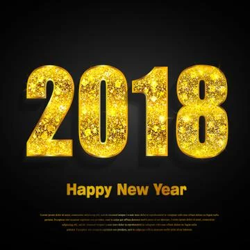Happy New Year 2018. Vector background Stock Illustration