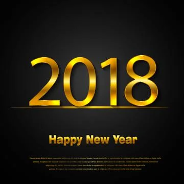 Happy New Year 2018. Vector background Stock Illustration