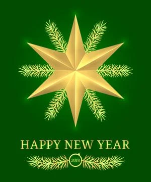 Happy New Year 2018. Vector Holiday Banner Stock-Illustration
