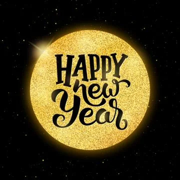 Happy New Year 2018 vector greeting card design Stock Illustration
