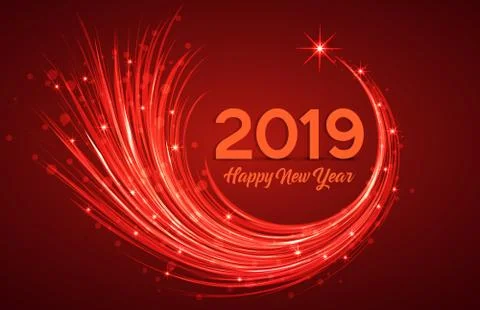 Happy New Year 2019 Stock Illustration