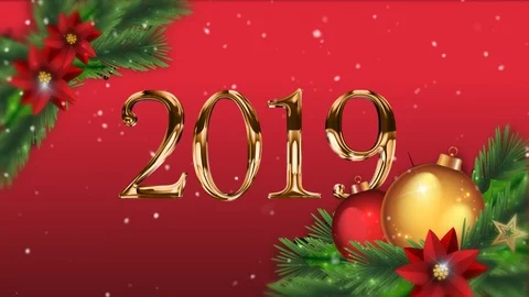 Happy new year 2019 Text Greeting and Wishes banner Stock Footage 99087591