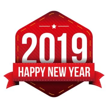 Happy New Year 2019 vector Stock Illustration