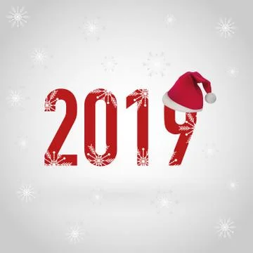 Happy New Year 2019, vector, illustration, eps file Stock Illustration