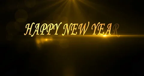 Happy New Year. 2020. Card with flares and sparkles. 4K video Stock Footage 113687916