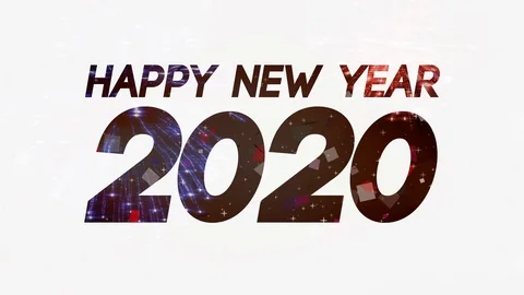 Happy New Year 2020 loop Stock Footage 120348380