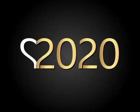 Happy New Year 2020. Vector New Year illustration. Brochure design template,  Stock Illustration