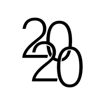 Happy New Year 2020. Vector New Year illustration. Brochure design template,  Stock Illustration