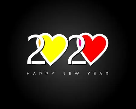 Happy New Year 2020. Vector Bright New Year illustration. Brochure design tem Stock Illustration