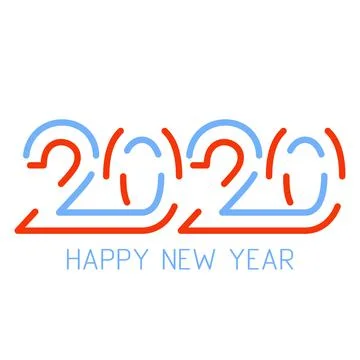 Happy New Year. 2020. Vector image. Stock Illustration