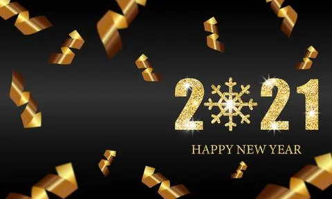 Happy New Year 2021 Banner Stock Illustration