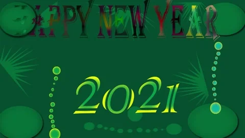 Happy new year 2021 Stock Footage 144000139