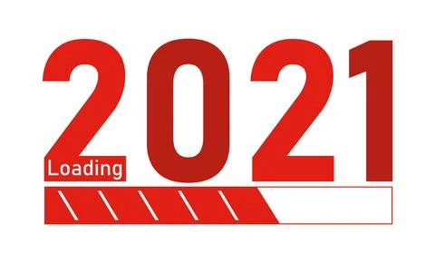 Happy new year 2021 Loading design vector, Stock Illustration