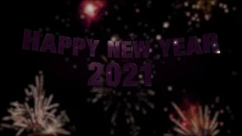 Happy New Year 2021 Loop 4K Stock Footage 84652210