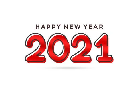 Happy new year 2021 vector template. Premium Vector Stock Illustration