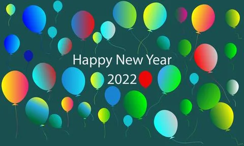 Happy new year 2022 Stock Illustration