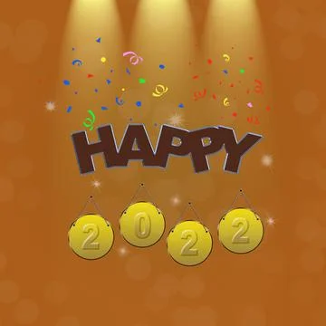 Happy New Year 2022. Stock Illustration