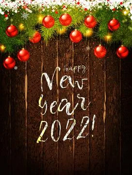 Happy New Year 2022. Stock Illustration