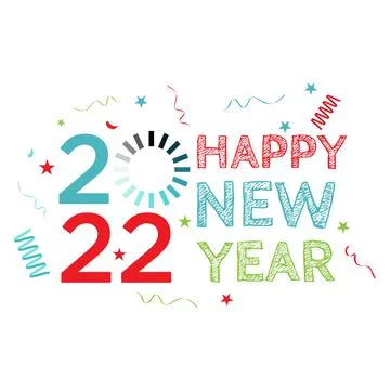 Happy new year 2022 Loading design vector イラスト素材
