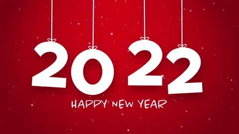 Happy New Year 2022 string red background new year resolution concept. Stock Footage 161691272