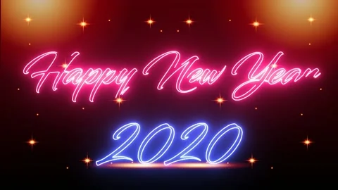 Happy new year 2022 text effect on galaxy background with glowing lines Stock Footage 163790302