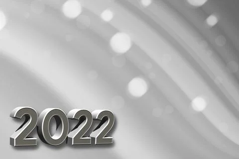 Happy new year 2022 text design. 3d Illustration of greeting with red numbers Stock Illustration