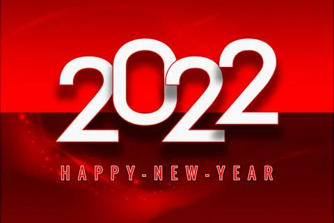 Happy new year 2022 text design. Greeting illustration . greeting card and po Stock Illustration