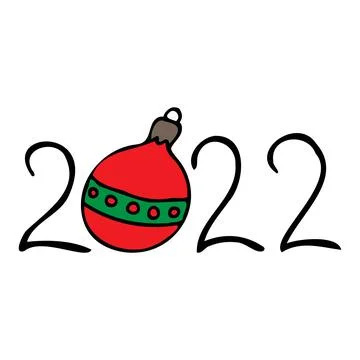 Happy New Year 2022. Vector illustration. Stock Illustration